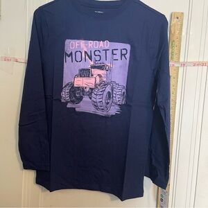 Oshkosh Navy Blue Off-Road Monster Kids Shirt.   Xl